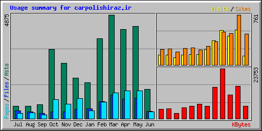 Usage summary for carpolishiraz.ir